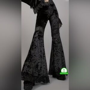 Elegant Black Flared Women's Pants